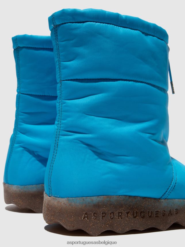 bottes Asportuguesas bottes en duvet cale bleu femmes BXRT6Z23