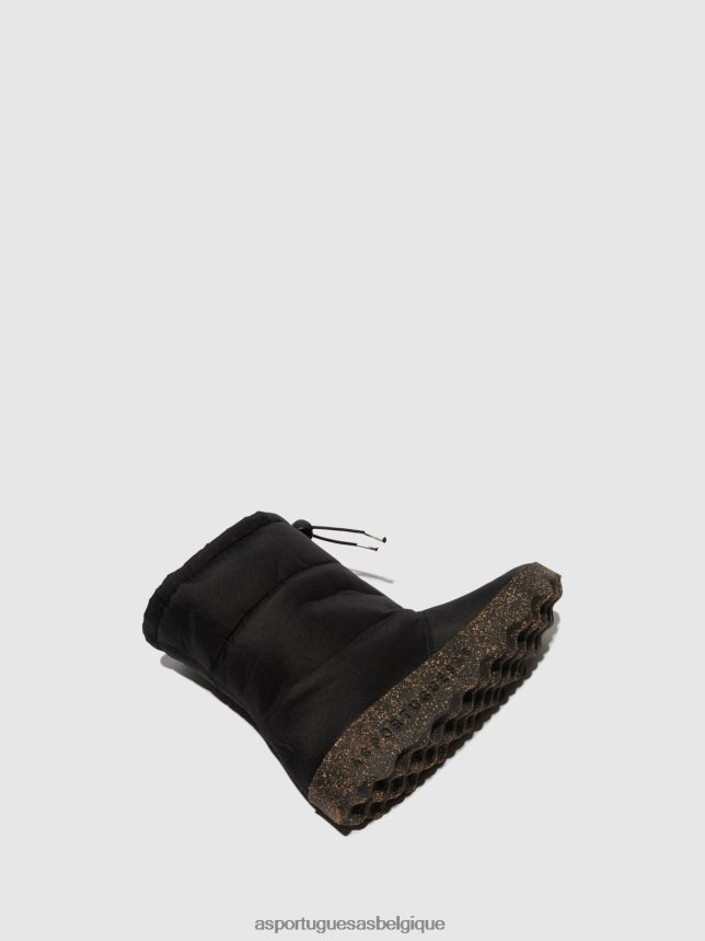 bottes Asportuguesas bottes en duvet cale nègre femmes BXRT6Z22