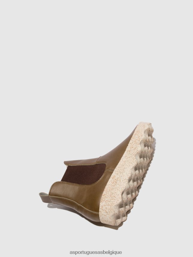 bottes Asportuguesas bottines chelsea caia kaki femmes BXRT6Z165