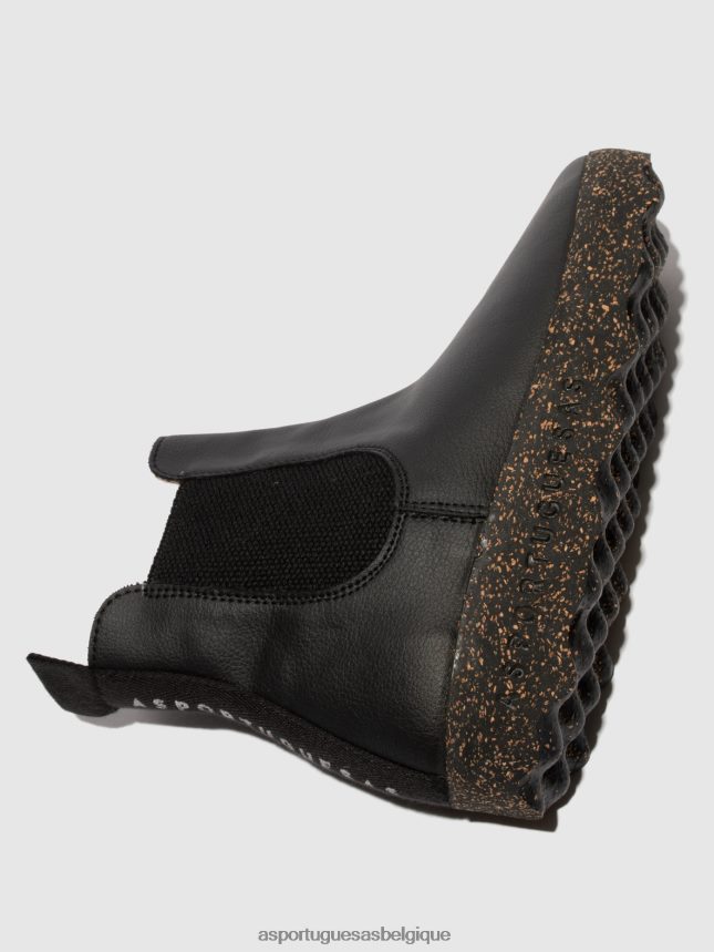 bottes Asportuguesas bottines chelsea caia végétalien noir femmes BXRT6Z147