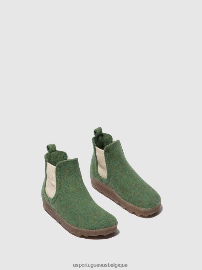 bottes Asportuguesas bottines chelsea caia vert femmes BXRT6Z162