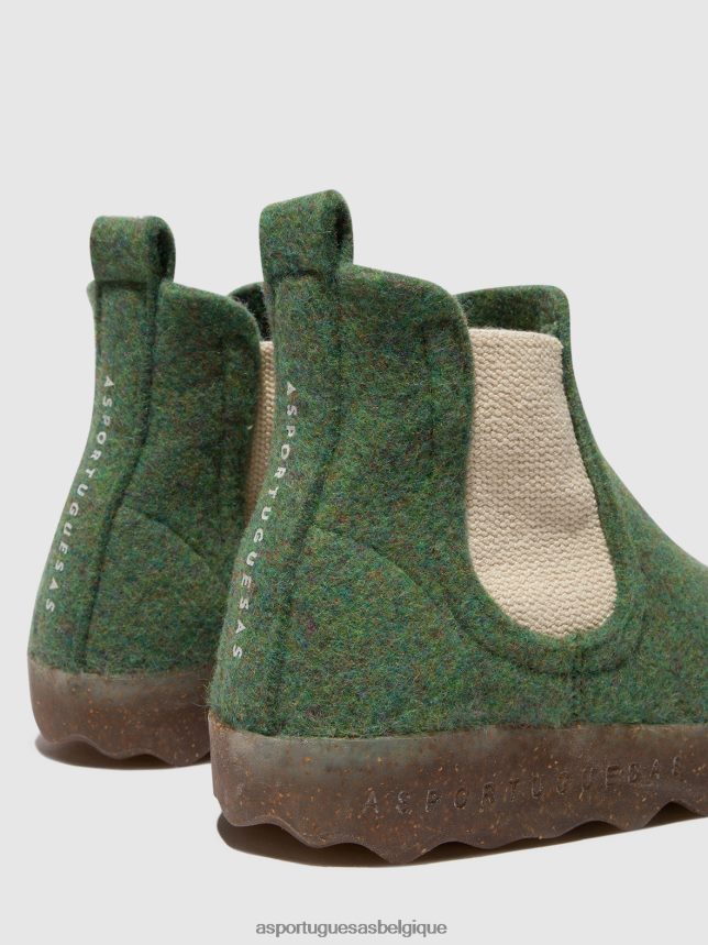 bottes Asportuguesas bottines chelsea caia vert femmes BXRT6Z162