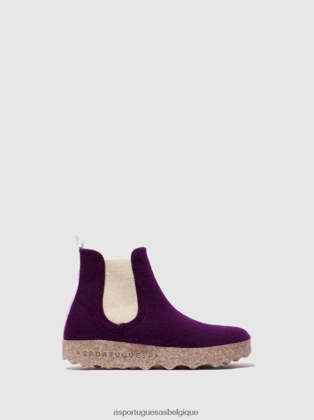 bottes Asportuguesas bottines chelsea caia violet foncé femmes BXRT6Z152