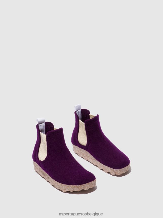 bottes Asportuguesas bottines chelsea caia violet foncé femmes BXRT6Z152