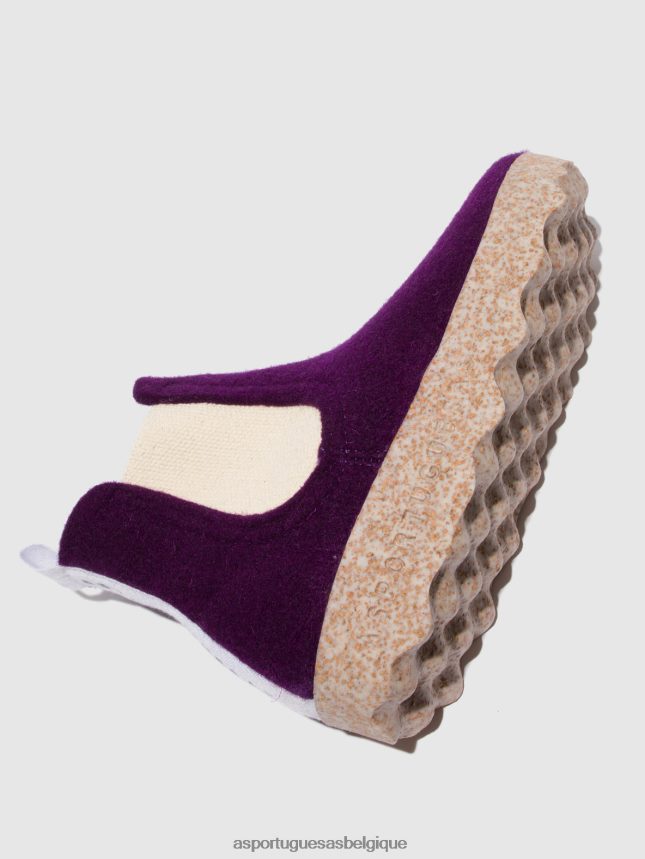 bottes Asportuguesas bottines chelsea caia violet foncé femmes BXRT6Z152