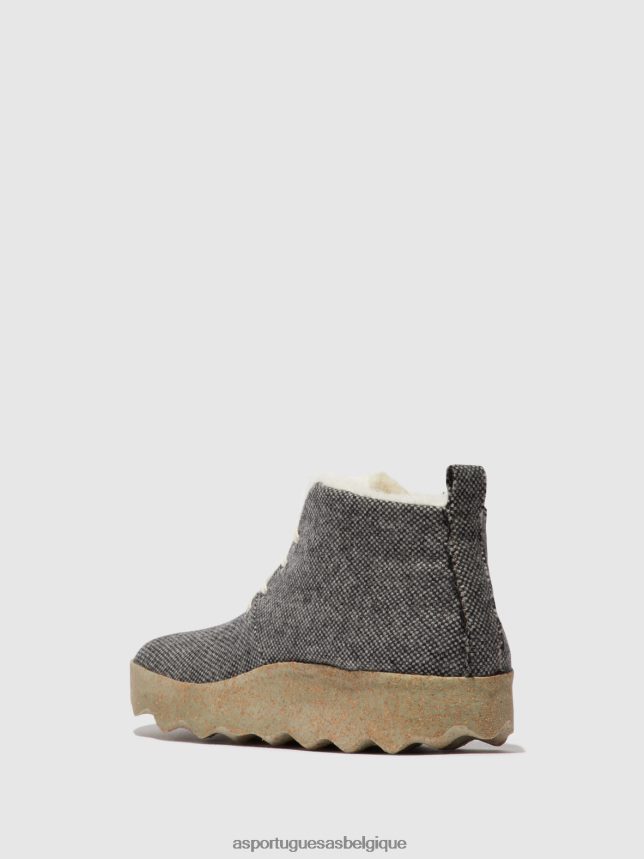 bottes Asportuguesas gâteau de bottines à lacets anthracite femmes BXRT6Z159