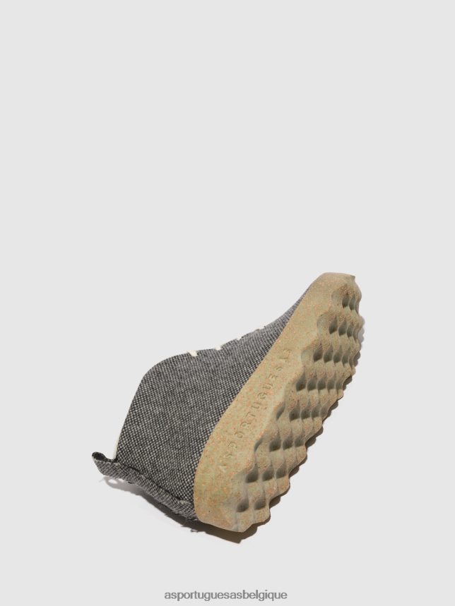 bottes Asportuguesas gâteau de bottines à lacets anthracite femmes BXRT6Z159