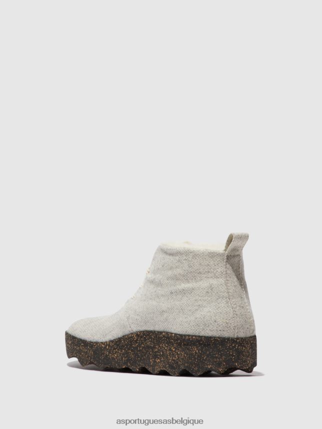 bottes Asportuguesas gâteau de bottines à lacets blanc femmes BXRT6Z166