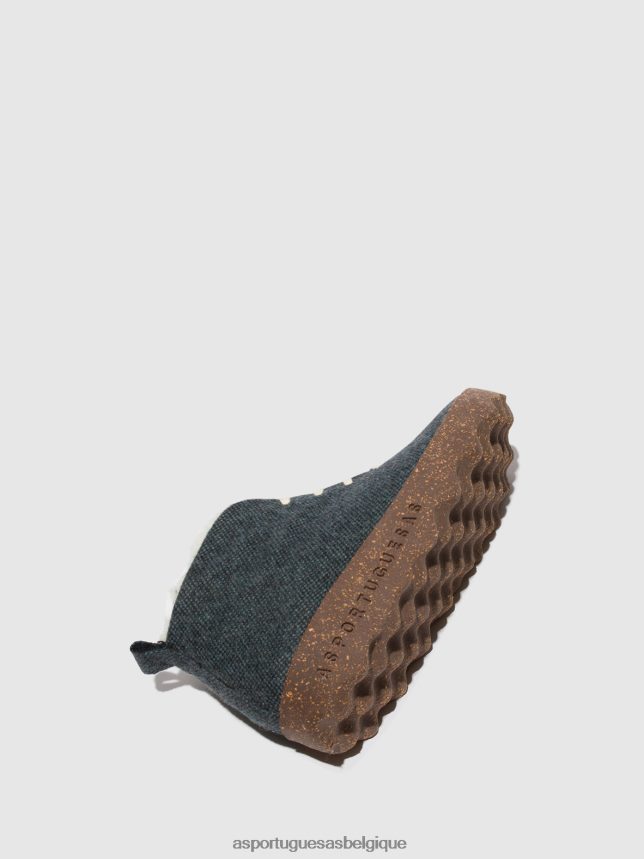 bottes Asportuguesas gâteau de bottines à lacets bleu femmes BXRT6Z167