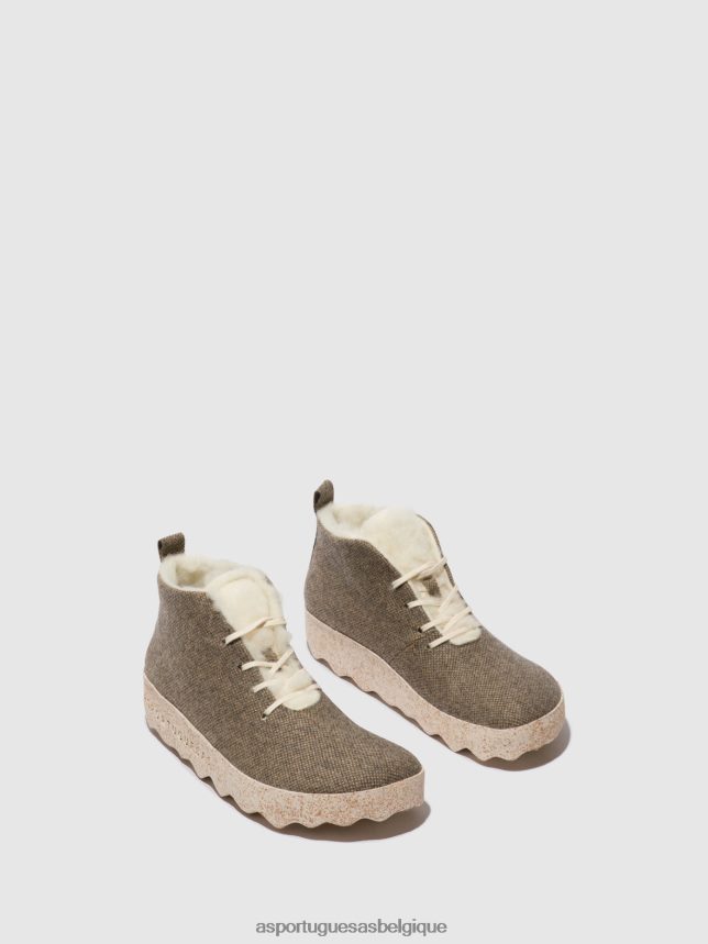 bottes Asportuguesas gâteau de bottines à lacets brun femmes BXRT6Z161