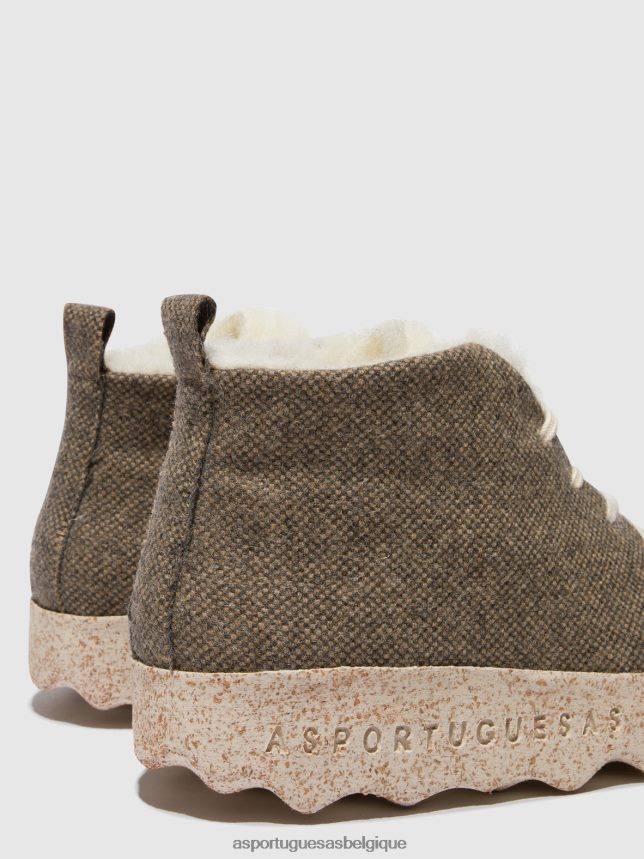 bottes Asportuguesas gâteau de bottines à lacets brun femmes BXRT6Z161