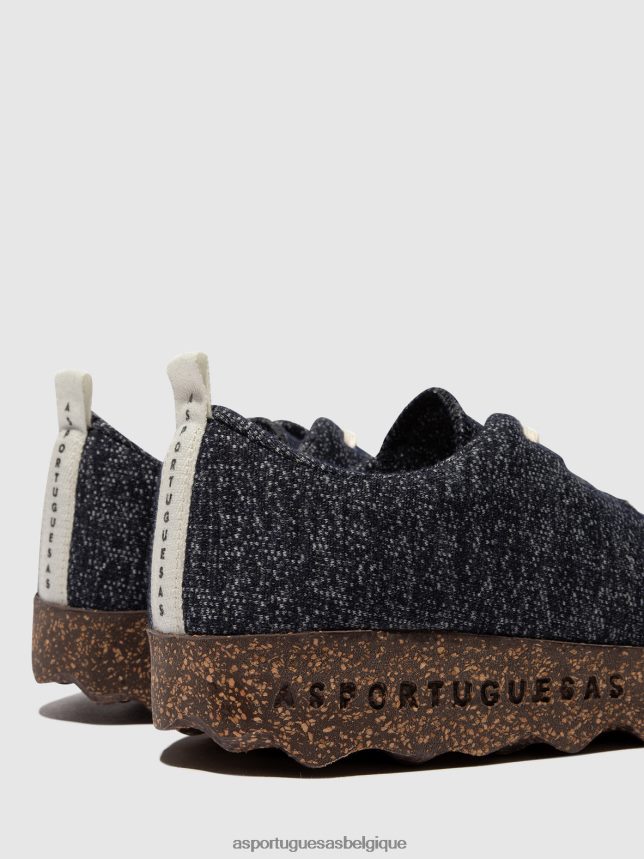 chaussures Asportuguesas camp de chaussures à enfiler mérinos marine femmes BXRT6Z119