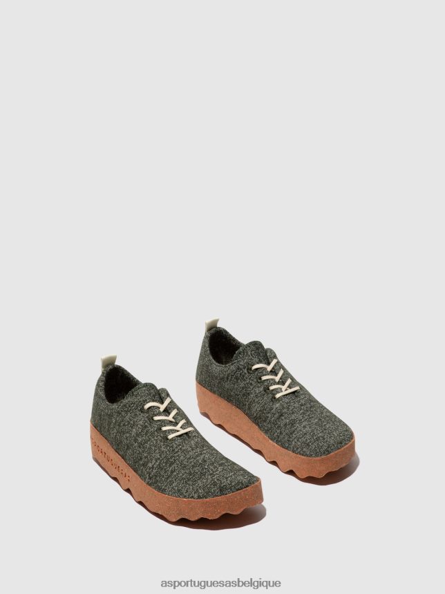 chaussures Asportuguesas camp de chaussures à enfiler mérinos vert femmes BXRT6Z120