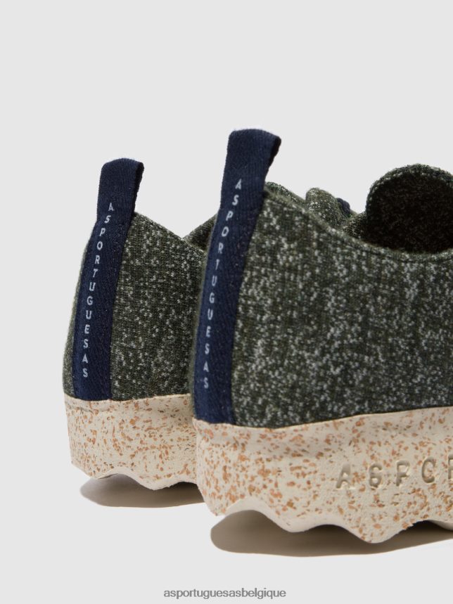 chaussures Asportuguesas camp de chaussures à lacets vert femmes BXRT6Z99