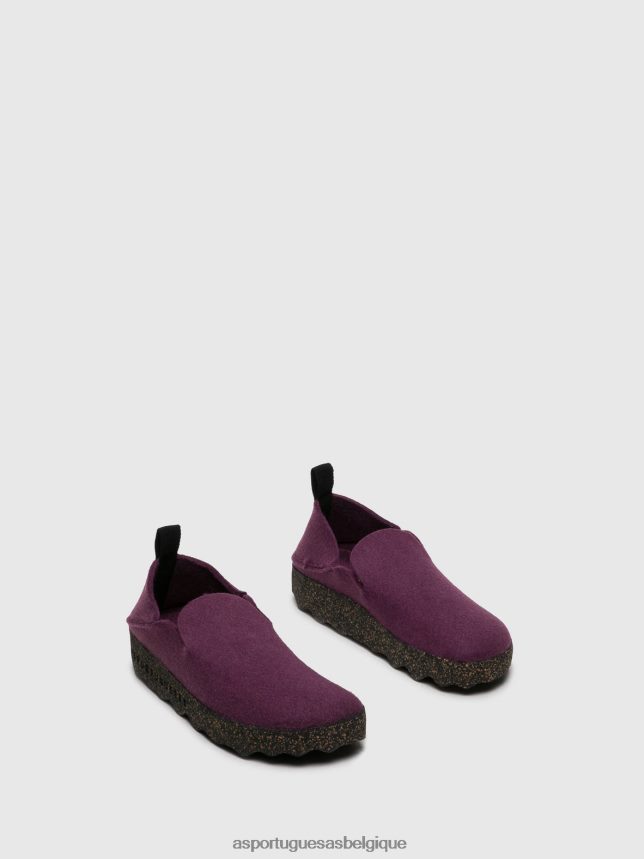 chaussures Asportuguesas chaussures à bout rond violet femmes BXRT6Z68