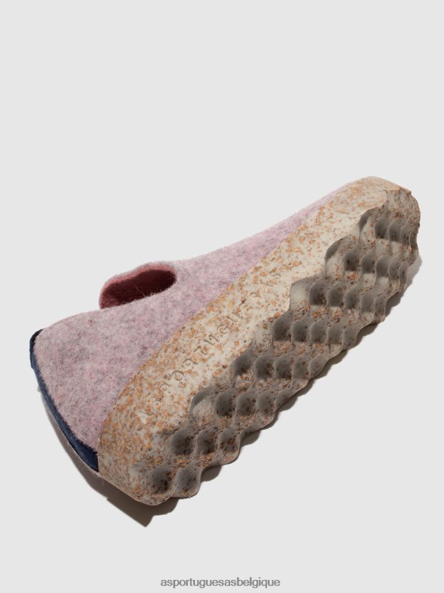 chaussures Asportuguesas chaussures de ville bout rond Rose poussiéreuse femmes BXRT6Z76