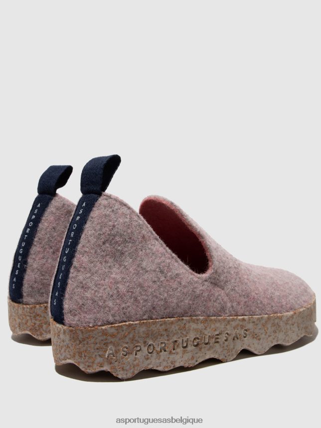 chaussures Asportuguesas chaussures de ville bout rond Rose poussiéreuse femmes BXRT6Z76