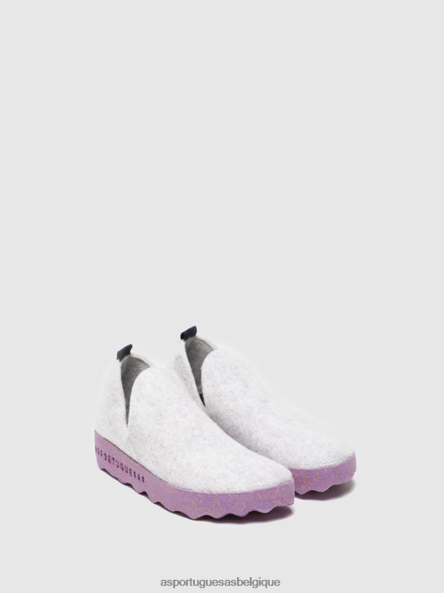 chaussures Asportuguesas chaussures de ville bout rond blanc femmes BXRT6Z82