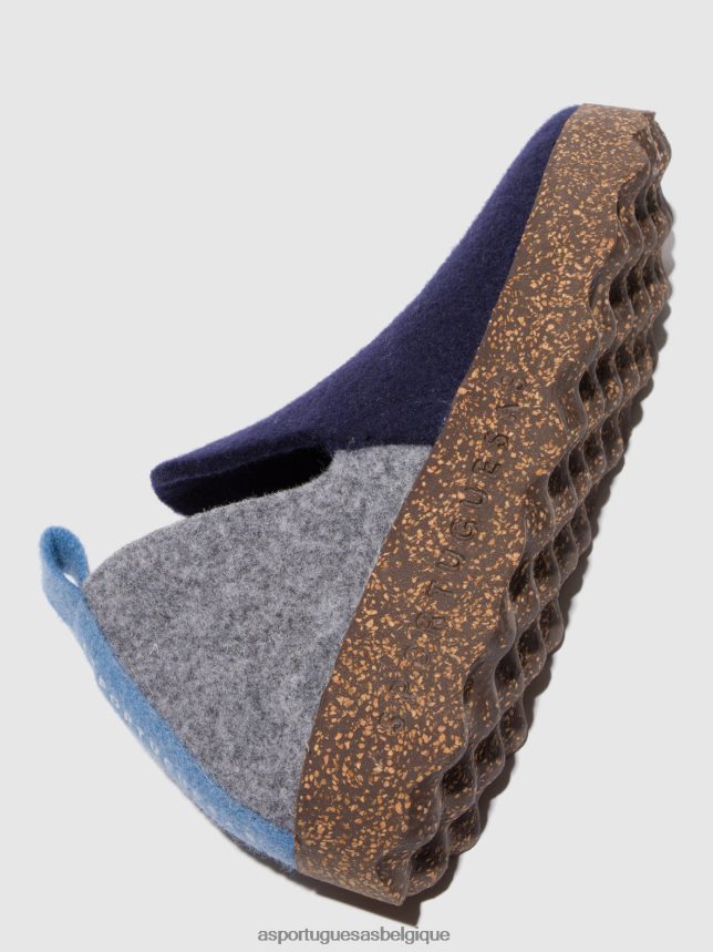 chaussures Asportuguesas chaussures de ville bout rond bleu gris femmes BXRT6Z33