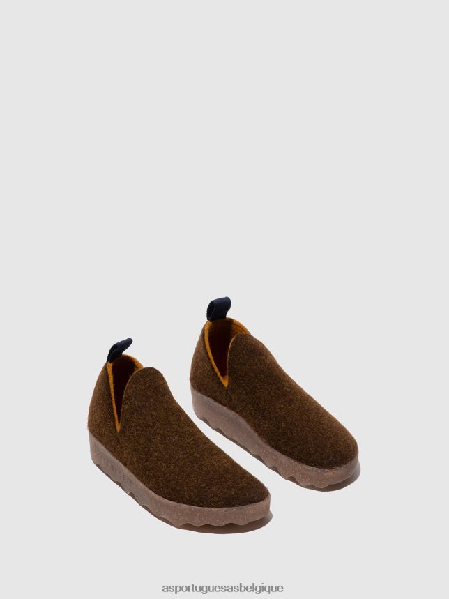 chaussures Asportuguesas chaussures de ville bout rond caramel femmes BXRT6Z31