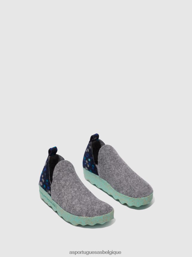 chaussures Asportuguesas chaussures de ville bout rond décor feutre béton femmes BXRT6Z97