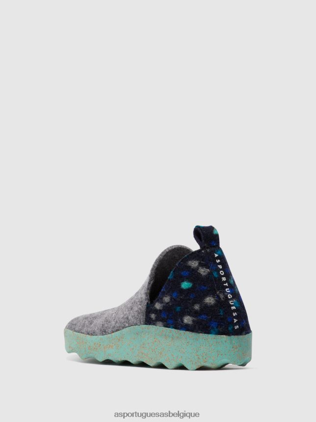 chaussures Asportuguesas chaussures de ville bout rond décor feutre béton femmes BXRT6Z97