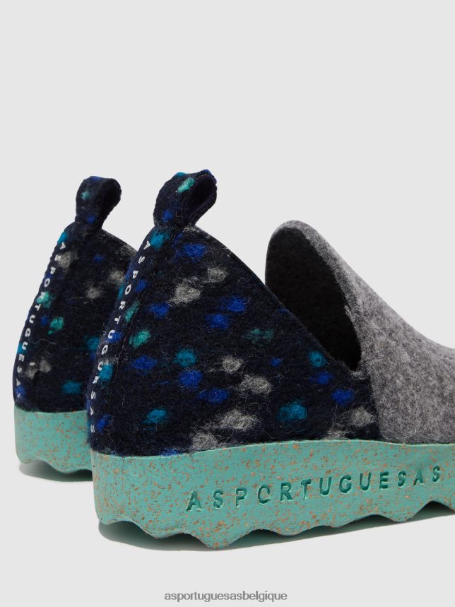 chaussures Asportuguesas chaussures de ville bout rond décor feutre béton femmes BXRT6Z97