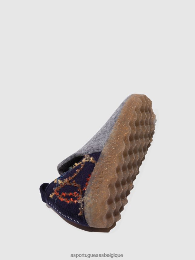 chaussures Asportuguesas chaussures de ville bout rond feutre béton présent femmes BXRT6Z51