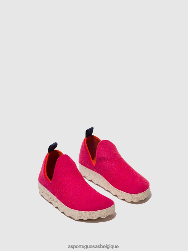 chaussures Asportuguesas chaussures de ville bout rond fuchsia femmes BXRT6Z77