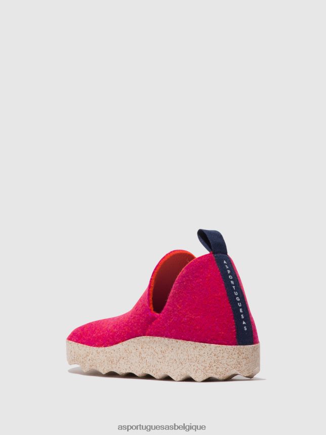 chaussures Asportuguesas chaussures de ville bout rond fuchsia femmes BXRT6Z77