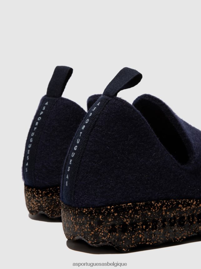 chaussures Asportuguesas chaussures de ville bout rond marine femmes BXRT6Z45