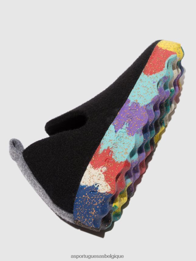 chaussures Asportuguesas chaussures de ville bout rond multi-noir femmes BXRT6Z35