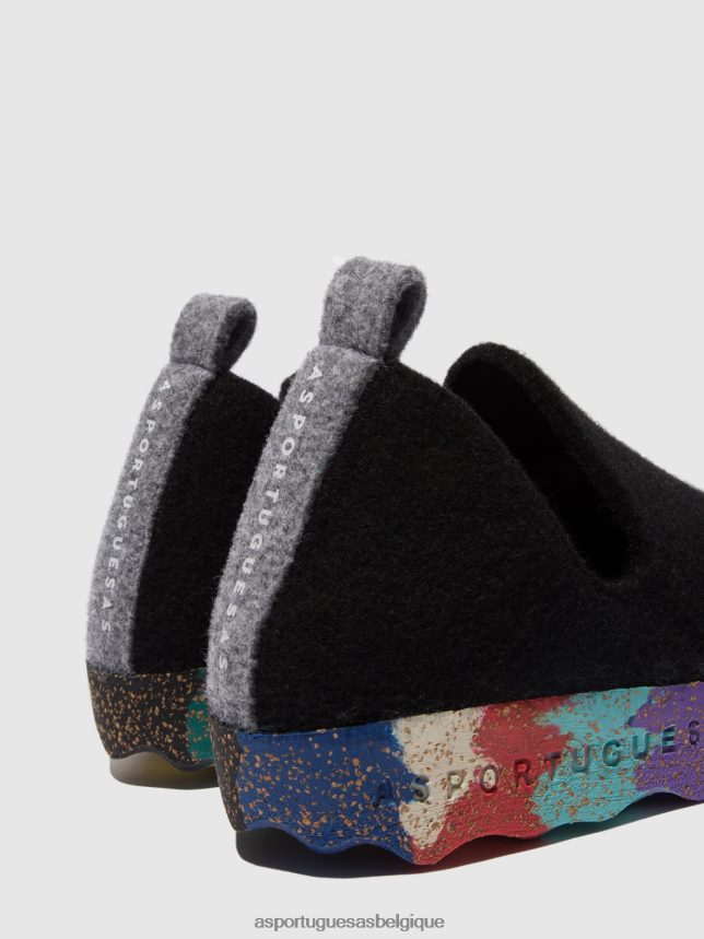 chaussures Asportuguesas chaussures de ville bout rond multi-noir femmes BXRT6Z35