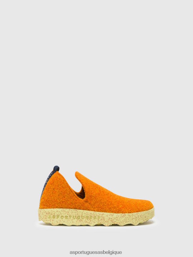 chaussures Asportuguesas chaussures de ville bout rond orange femmes BXRT6Z111