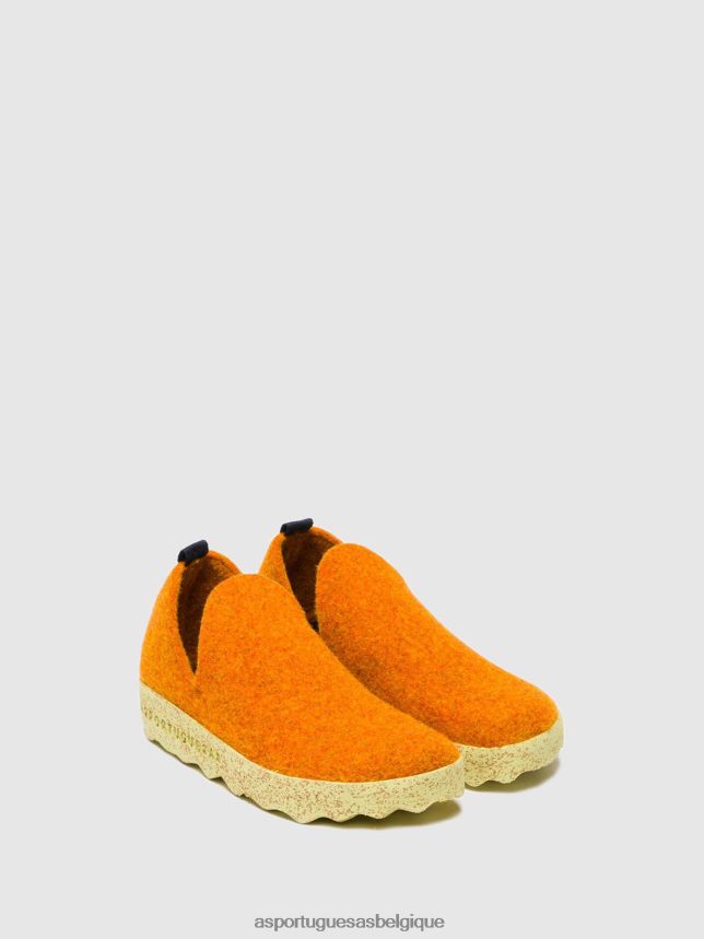 chaussures Asportuguesas chaussures de ville bout rond orange femmes BXRT6Z111