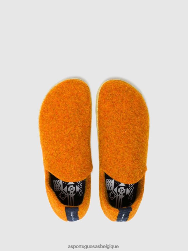 chaussures Asportuguesas chaussures de ville bout rond orange femmes BXRT6Z111