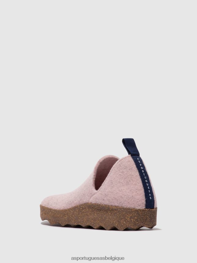 chaussures Asportuguesas chaussures de ville bout rond rose femmes BXRT6Z102