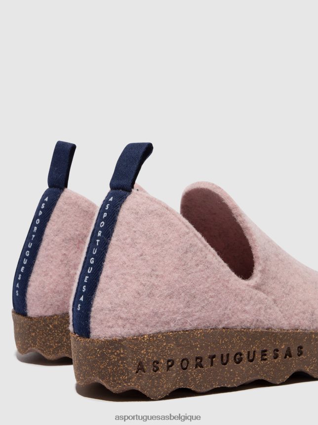 chaussures Asportuguesas chaussures de ville bout rond rose femmes BXRT6Z102