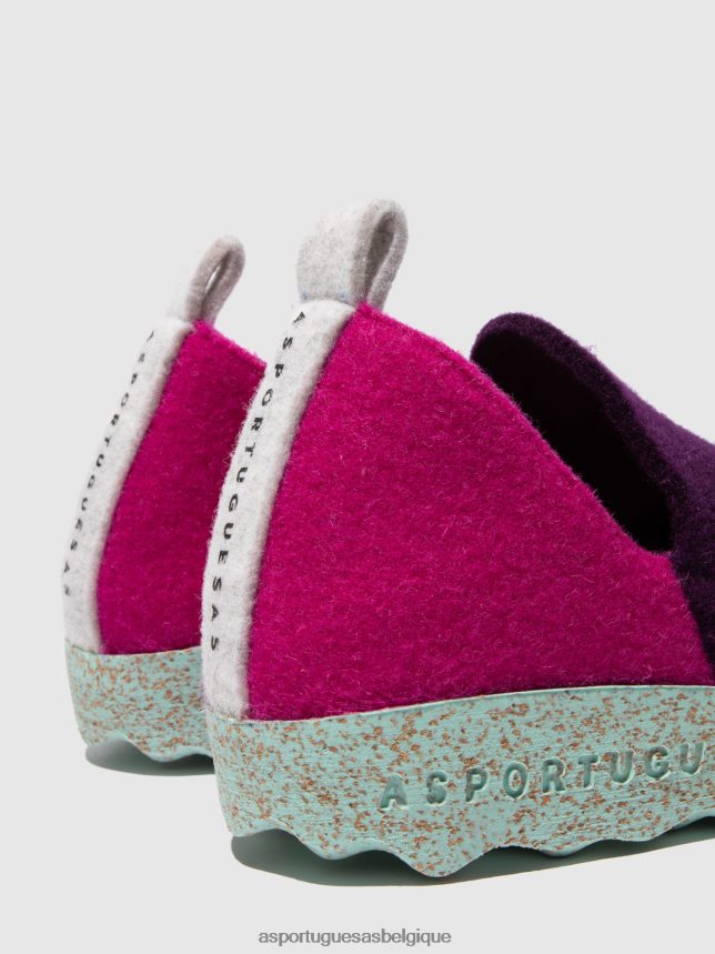 chaussures Asportuguesas chaussures de ville bout rond rose-mauve femmes BXRT6Z50