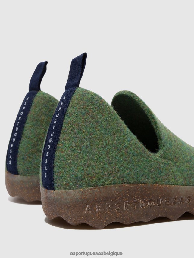 chaussures Asportuguesas chaussures de ville bout rond vert femmes BXRT6Z89