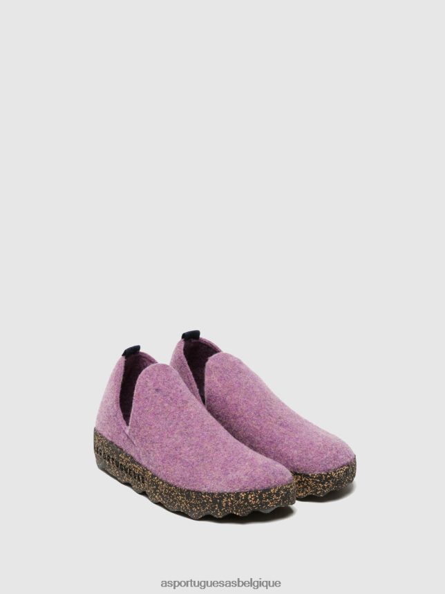 chaussures Asportuguesas chaussures de ville bout rond violet femmes BXRT6Z100