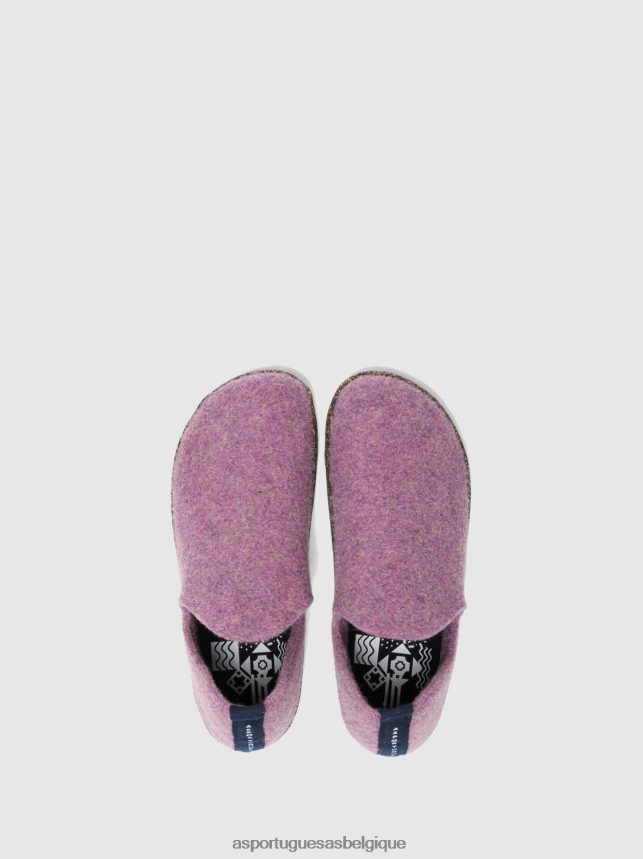 chaussures Asportuguesas chaussures de ville bout rond violet femmes BXRT6Z100