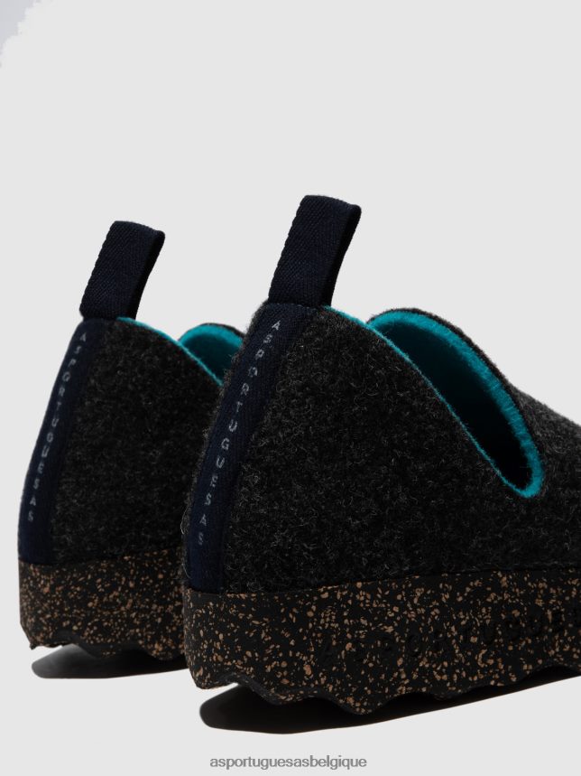 chaussures Asportuguesas chaussures de ville à enfiler anthracite femmes BXRT6Z32