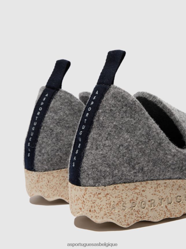 chaussures Asportuguesas chaussures de ville à enfiler béton femmes BXRT6Z39