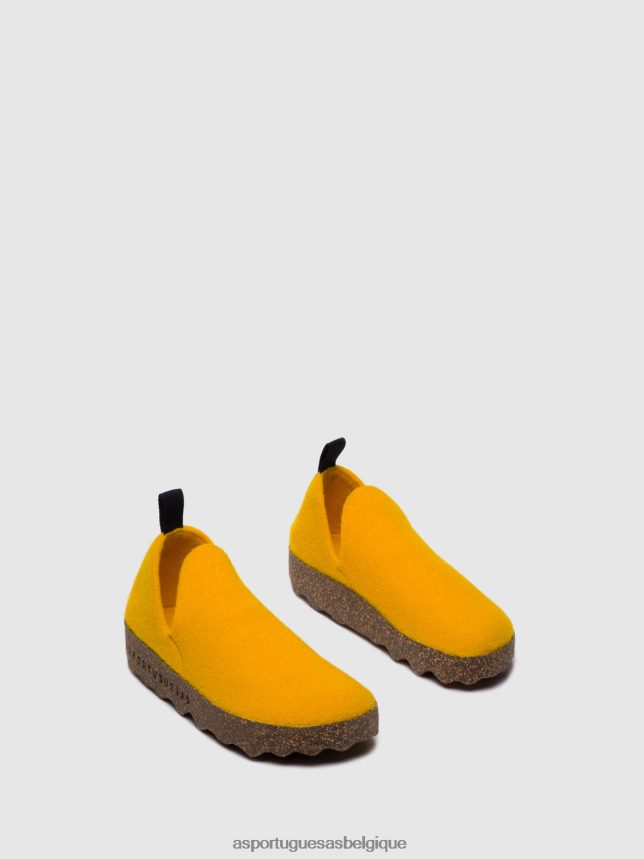 chaussures Asportuguesas chaussures de ville à enfiler jaune femmes BXRT6Z65