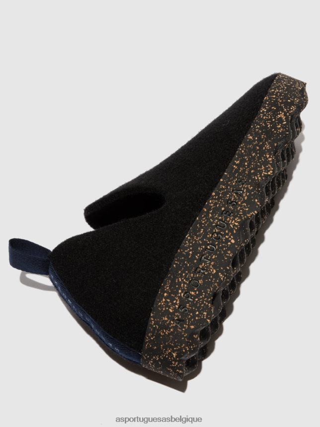 chaussures Asportuguesas chaussures de ville à enfiler noir femmes BXRT6Z30