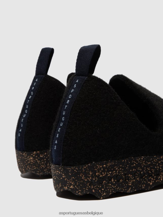 chaussures Asportuguesas chaussures de ville à enfiler noir femmes BXRT6Z30