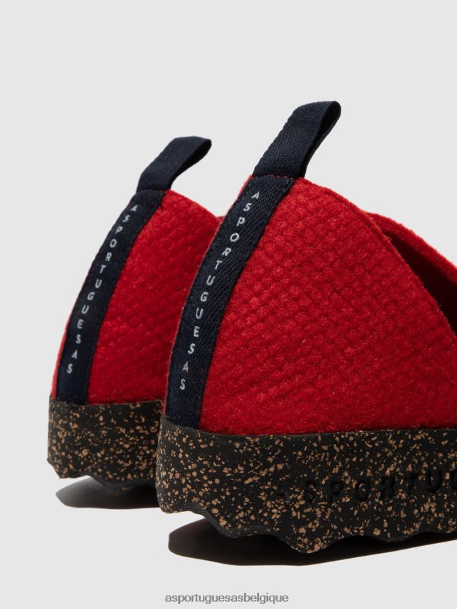 chaussures Asportuguesas chaussures de ville à enfiler rouge femmes BXRT6Z43