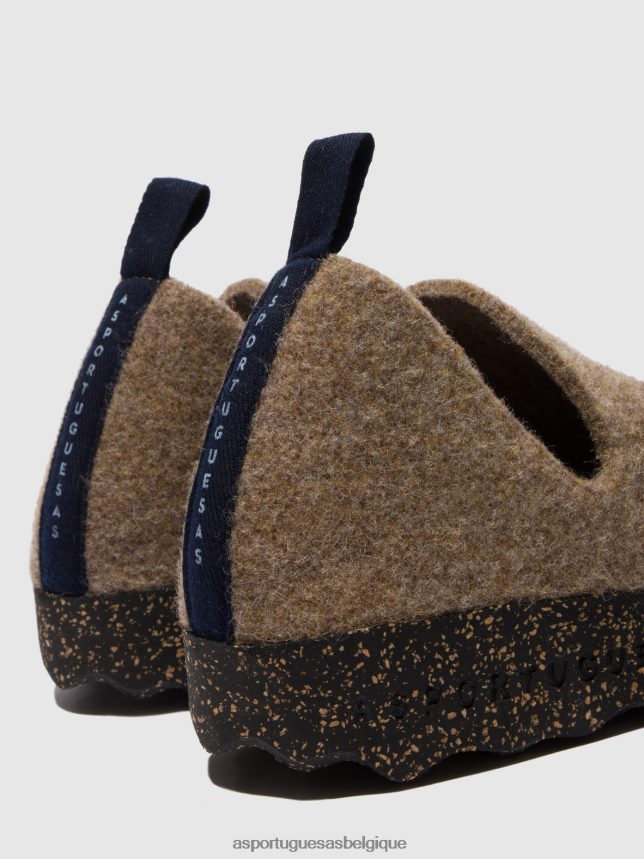 chaussures Asportuguesas chaussures de ville à enfiler taupe femmes BXRT6Z41