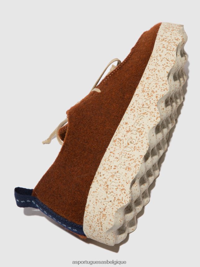 chaussures Asportuguesas chaussures à lacets chat brun femmes BXRT6Z105